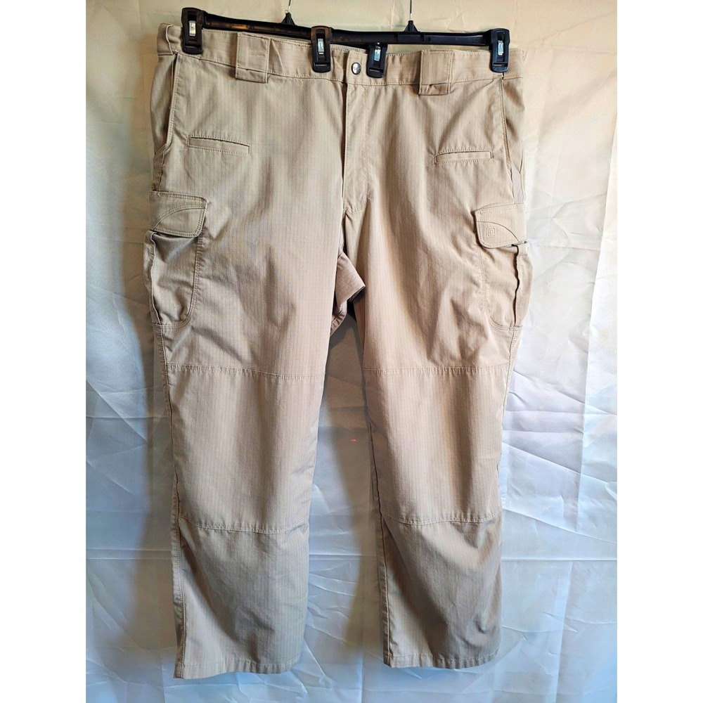 5.11 Tactical Men's Beige Ripstop Cargo Tactical Pants Solid 44x30